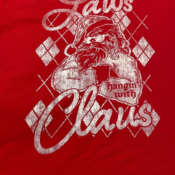 Holiday Time Men Red Graphic T-Shirt with Santa Design - Picture 3 of 12